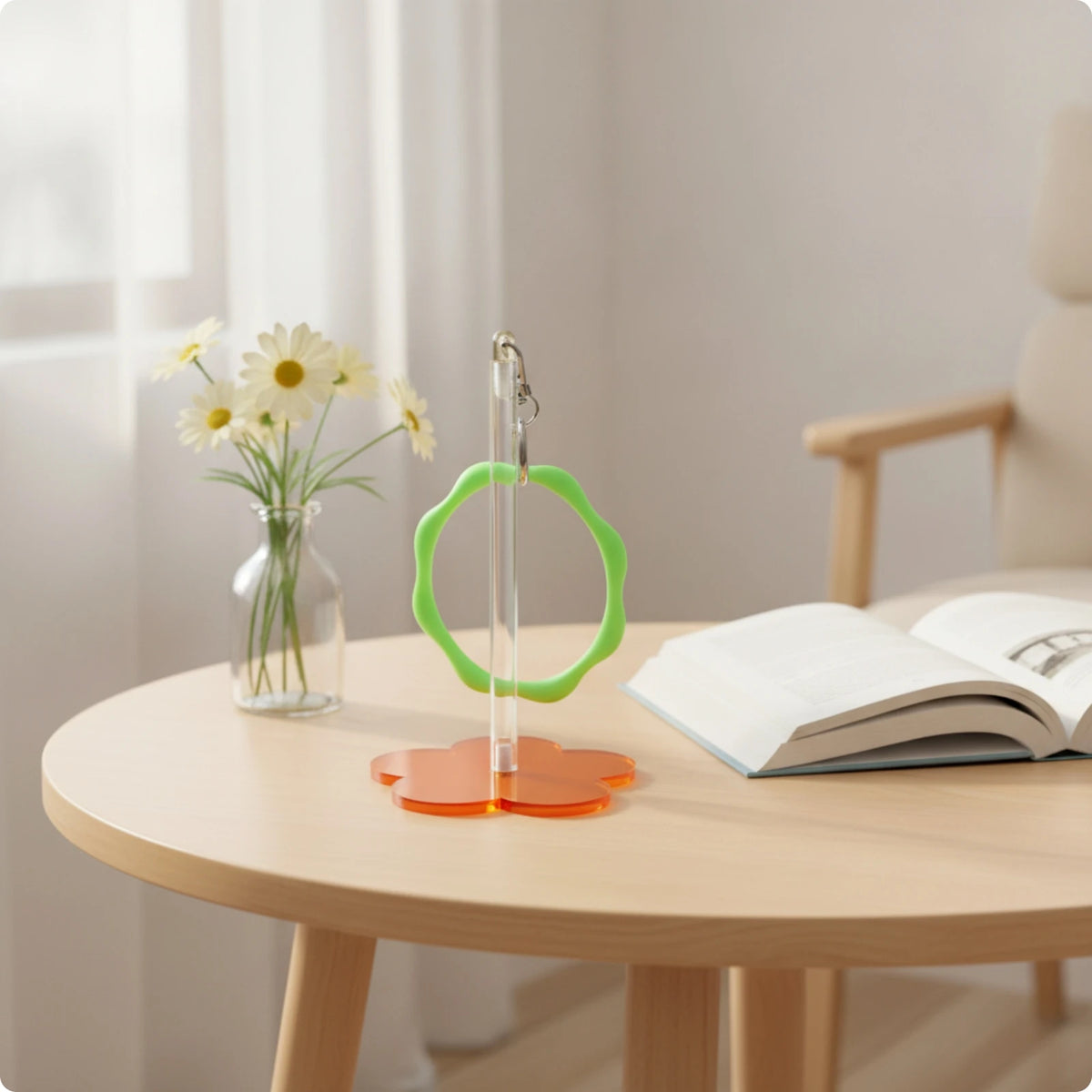 Portable Yarn Holder with Hand Loop Upright Yarn Holder with Flower Base Craft Organizer Compact Handsunrestricted
