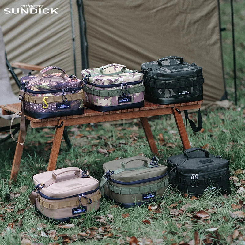 1 Black/Brown/Army Green/Camo Optional Camping Insulated Outdoor Camping Bowl Cup Storage Bag