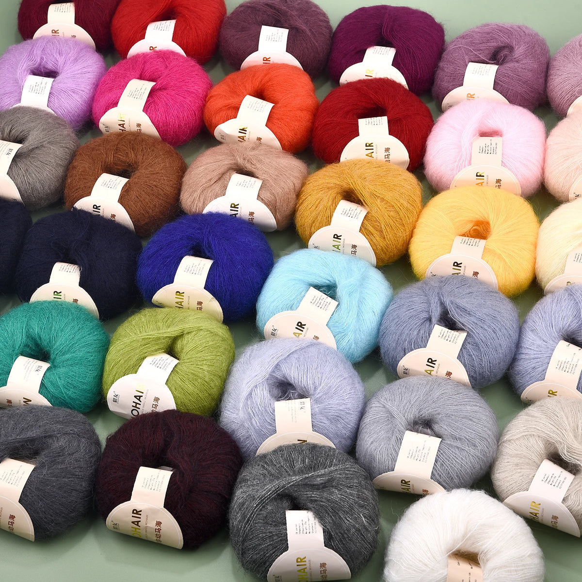 35colors 25g/Pc Mohair Yarn Extra Soft Warm Baby Wool Crochet Yarn For Hand Knitting Sweater Shawl Scarf DIY Material Supplies