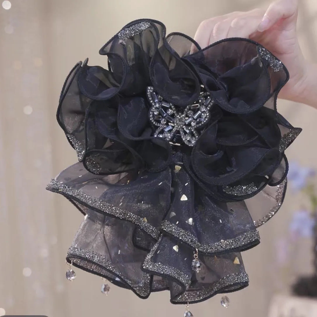 French Butterfly Claw Clip Ruffled Design