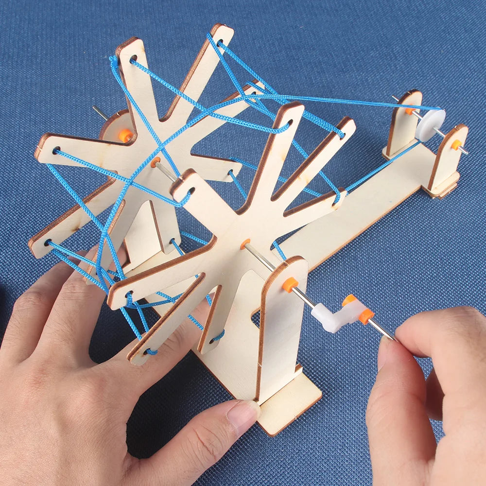 DIY Small Wooden Weaving Loom Kit Hand-Woven Tools Multifunctional Woven Set Craft Yarn Hand Scarf Knitting Machine-Mini Size