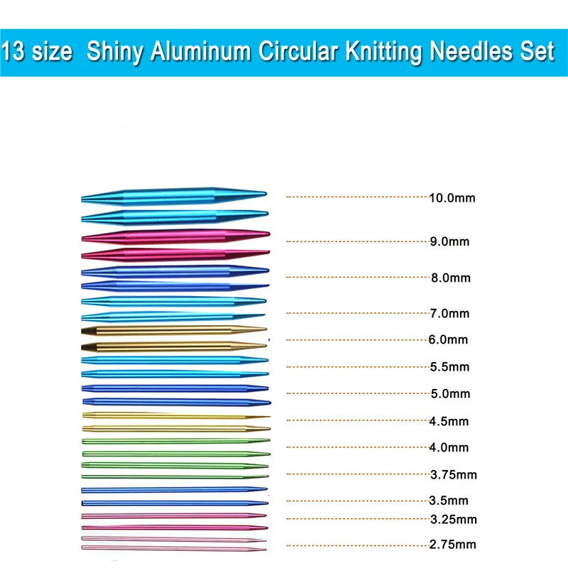26 Pcs Circular Knitting Needles Set Interchangeable Bamboo Tip Needles for Yarn Knitting Crochet Projects Knitters Craft Gift