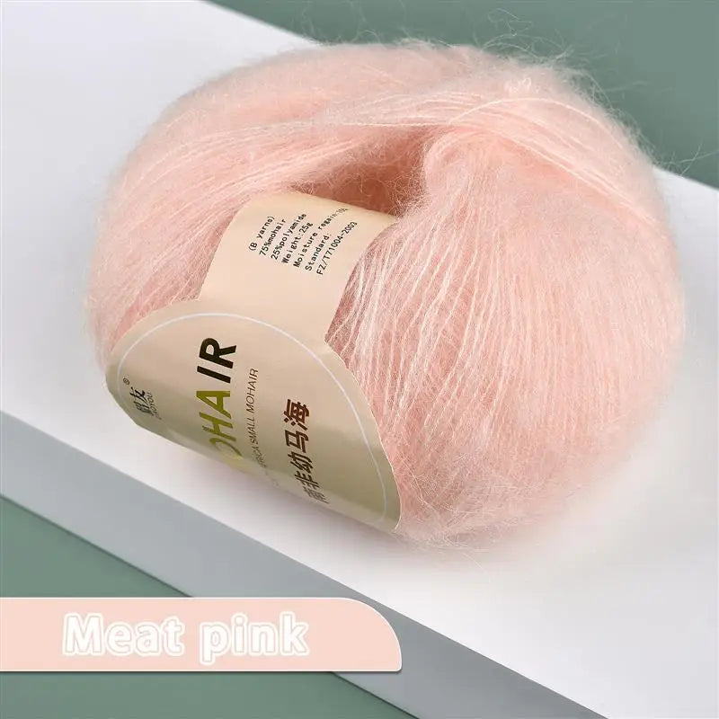 35colors 25g/Pc Mohair Yarn Extra Soft Warm Baby Wool Crochet Yarn For Hand Knitting Sweater Shawl Scarf DIY Material Supplies
