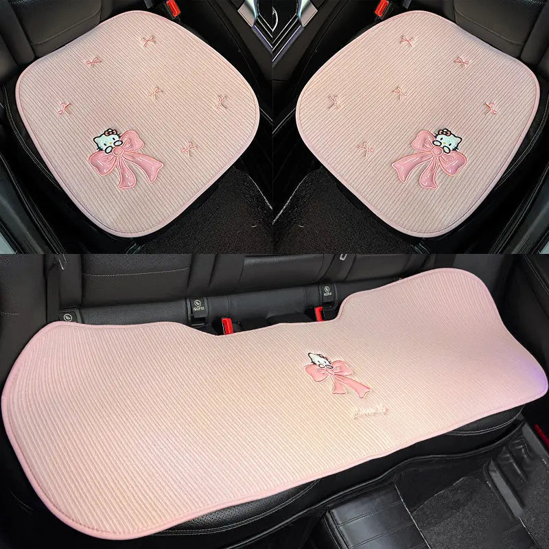 Hello Kitty Car Seat Cover Breathable Pad Mat For Auto Chair Cushion Car Front Seat Cover Four Seasons Anti Slip Mat