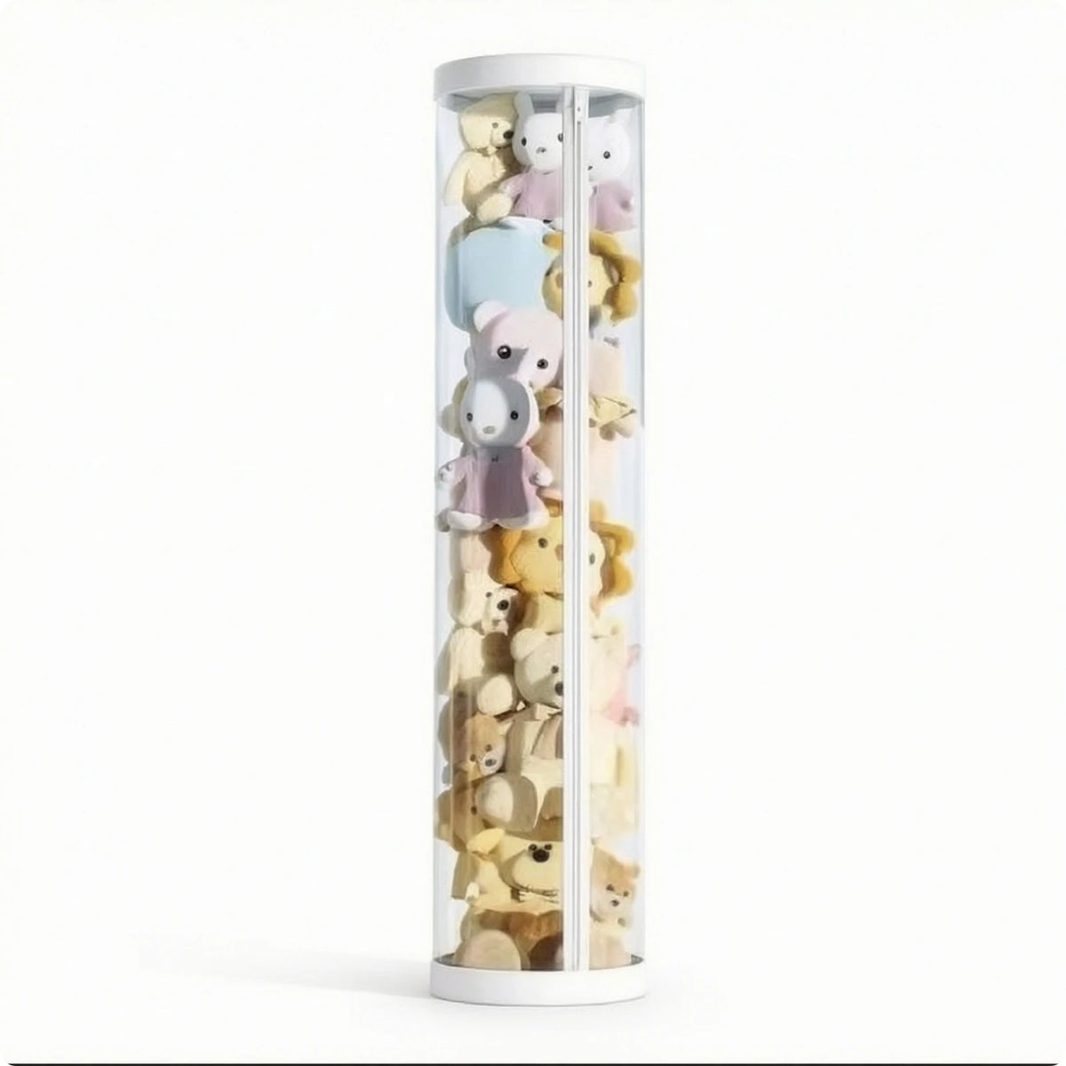 Stuffed Plushie Storage Barrel with Zipper Space