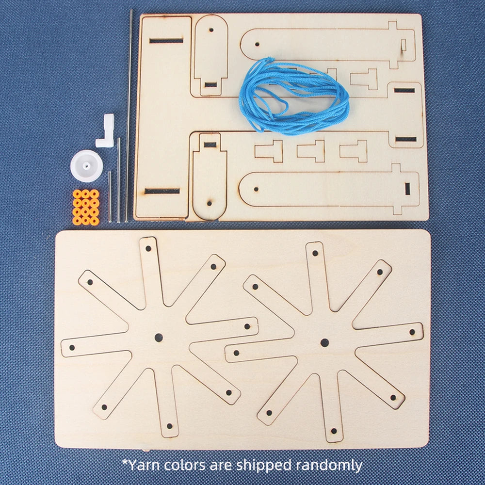 DIY Small Wooden Weaving Loom Kit Hand-Woven Tools Multifunctional Woven Set Craft Yarn Hand Scarf Knitting Machine-Mini Size
