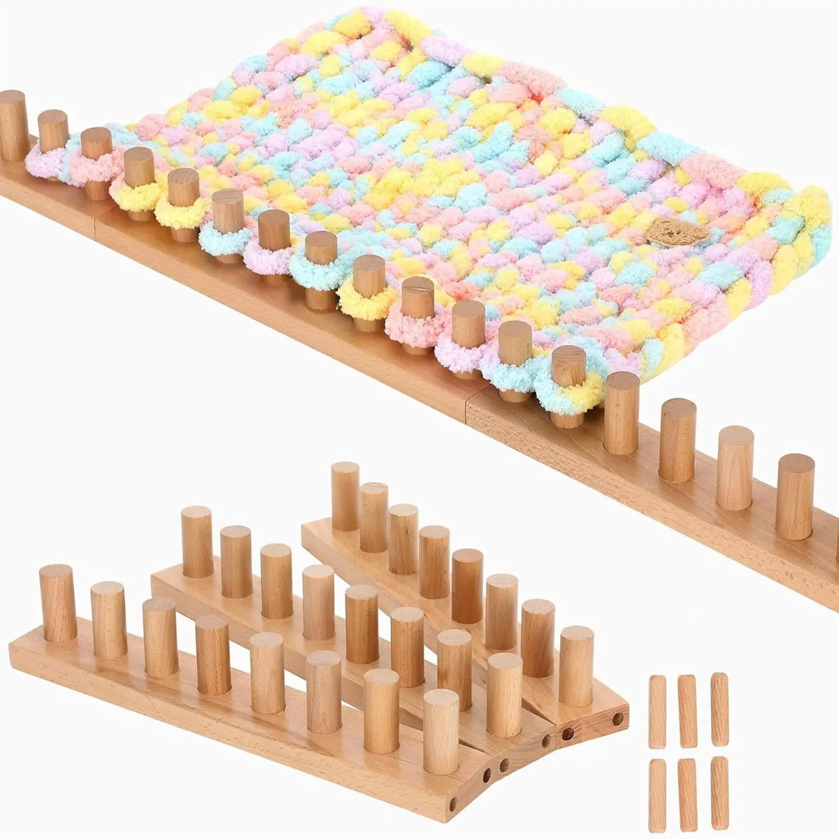 Hand Knitting Loom Chunky Crochet Loom Kit Hand Knitting Set For Crafts Hobby Beginners Weaving Blanket Scarf Sewing Cushion