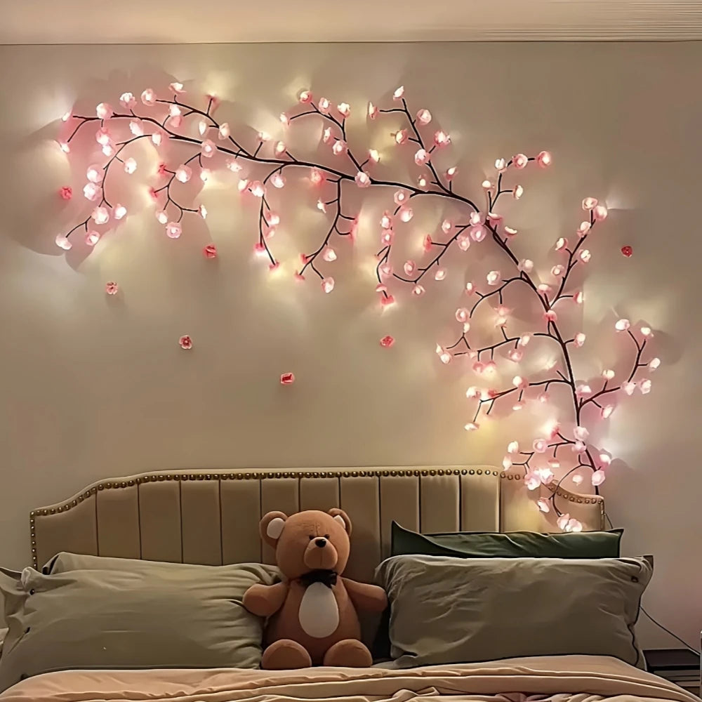 LED Cherry Blossom Tree Lights USB Powered Dimmable Lamp 1PC 72/96/144