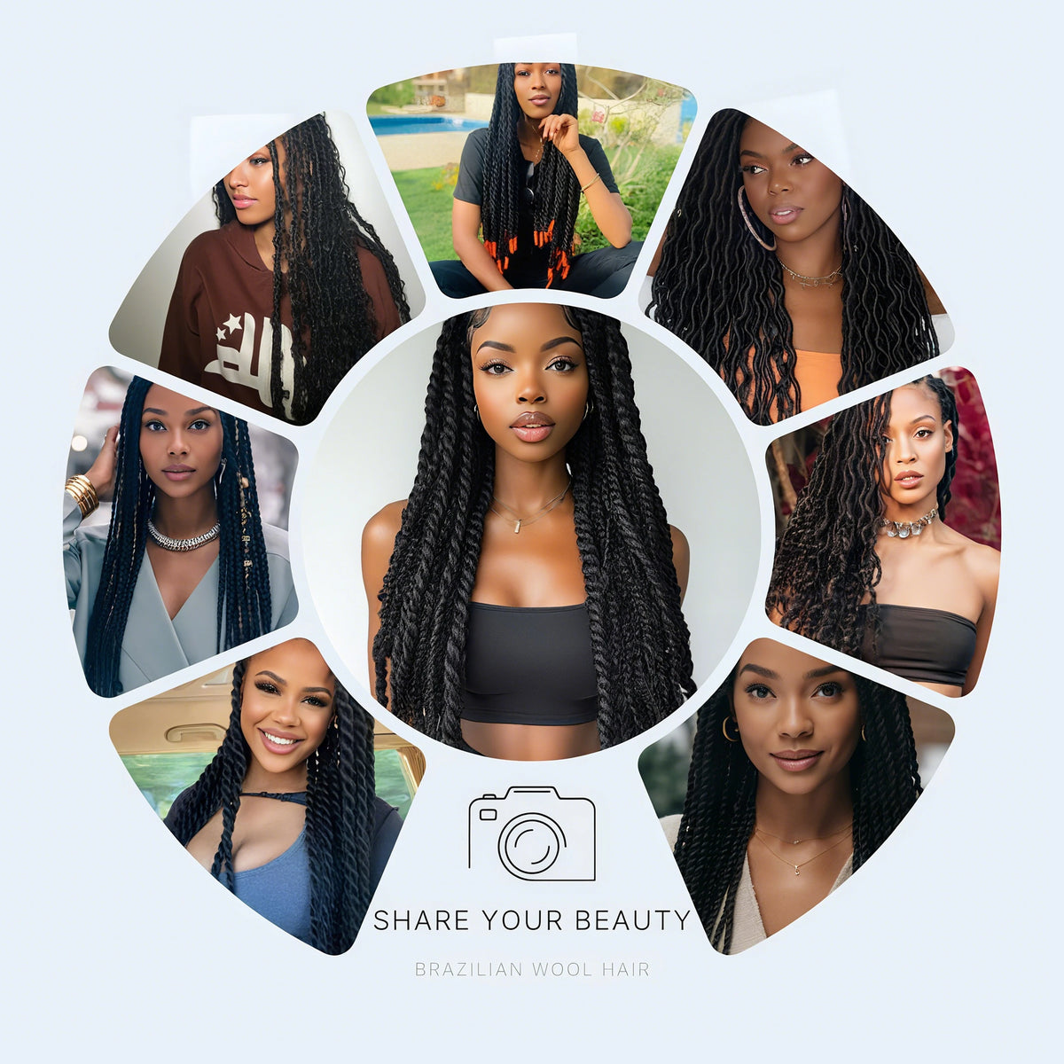 Brazilian Wool Hair for Jumbo Braids Acrylic Yarn African Crochet Hair Senegalese Twist Crochet Hair Soft Faux Hair Extensions