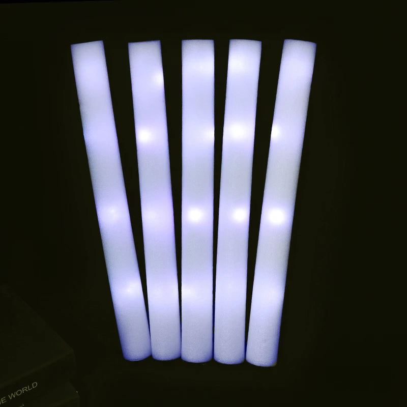 30Pcs RGB LED Glow Foam Tube Bulk