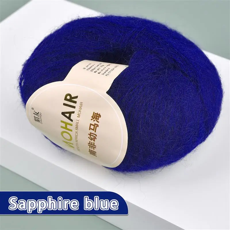 35colors 25g/Pc Mohair Yarn Extra Soft Warm Baby Wool Crochet Yarn For Hand Knitting Sweater Shawl Scarf DIY Material Supplies