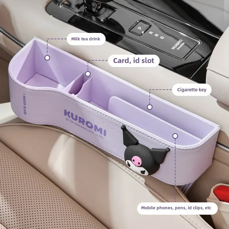 New Kawaii Sanrio Hello Kittys Car Seat Seam Organiser Anime Cartoon Car Organiser Seat Seam Pocket Car Accessories Gifts s