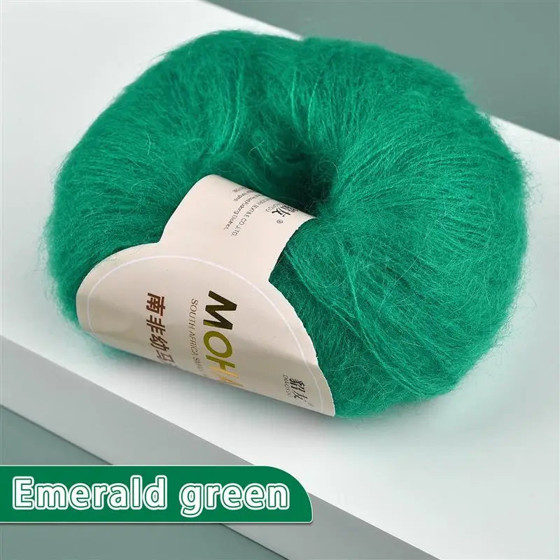 35colors 25g/Pc Mohair Yarn Extra Soft Warm Baby Wool Crochet Yarn For Hand Knitting Sweater Shawl Scarf DIY Material Supplies