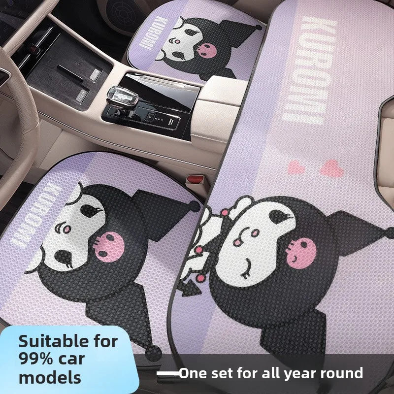 Hello Kitty Car Seat Covers Four Seasons Front/Rear Seat Protector Car Seat Cushion Pad Mat Auto Interior Accessories Universal