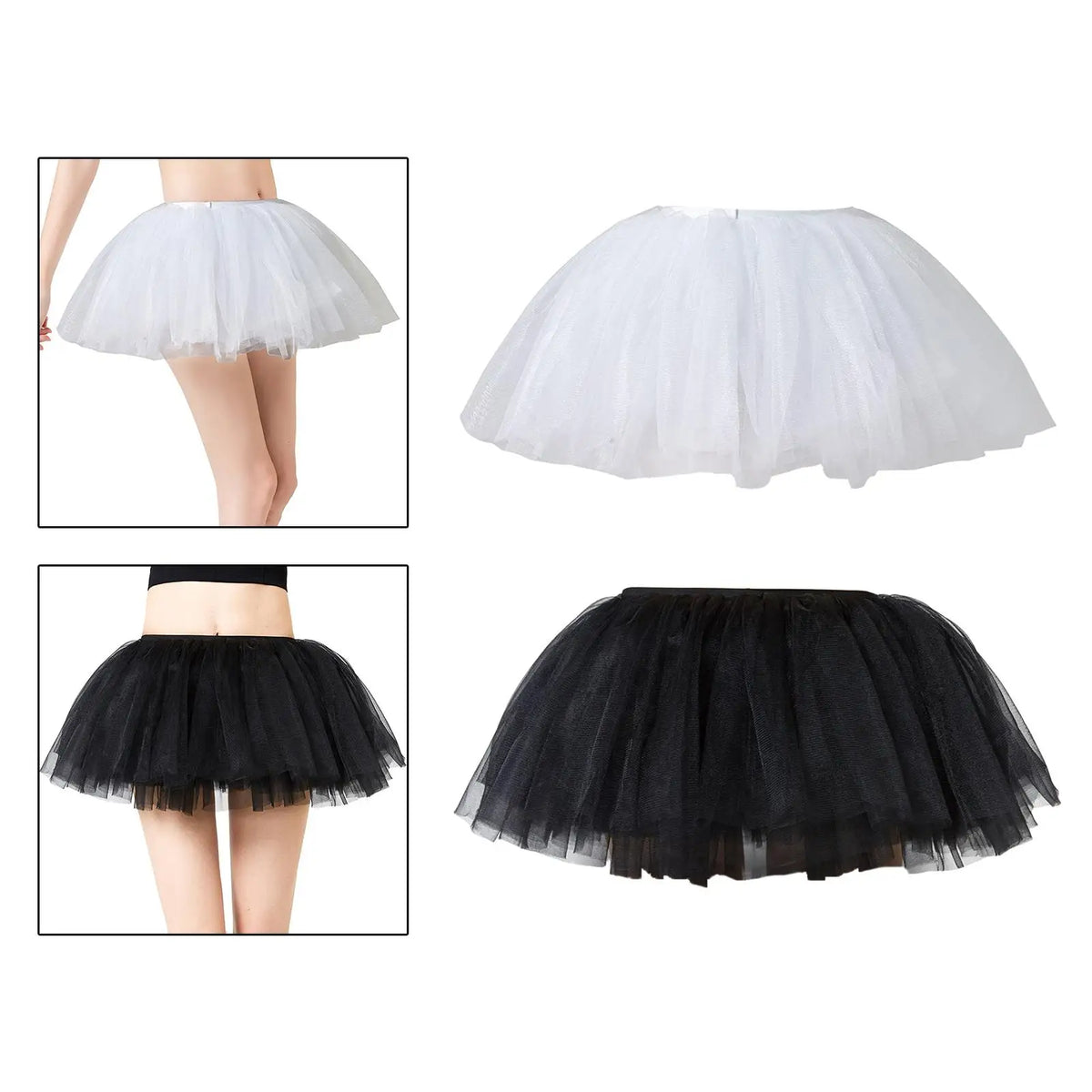 Women Tulle Tutu Skirt Dress Cosplay Tulle Petticoat for Outfit Nightclub Girls