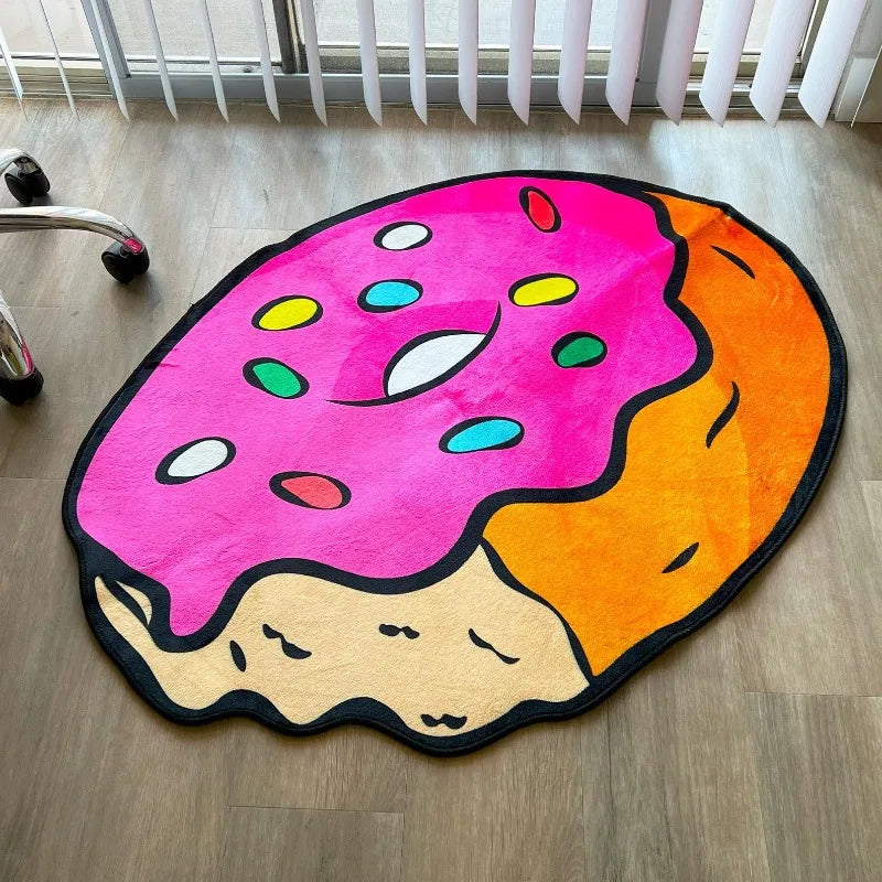VIKAMA Donut Rug Noise-Reducing, Washable Entrance Hallway Doormat Bedroom Entrance Mat Bedside Rug Home Decor