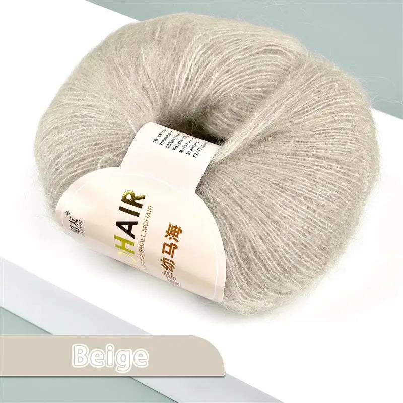 35colors 25g/Pc Mohair Yarn Extra Soft Warm Baby Wool Crochet Yarn For Hand Knitting Sweater Shawl Scarf DIY Material Supplies