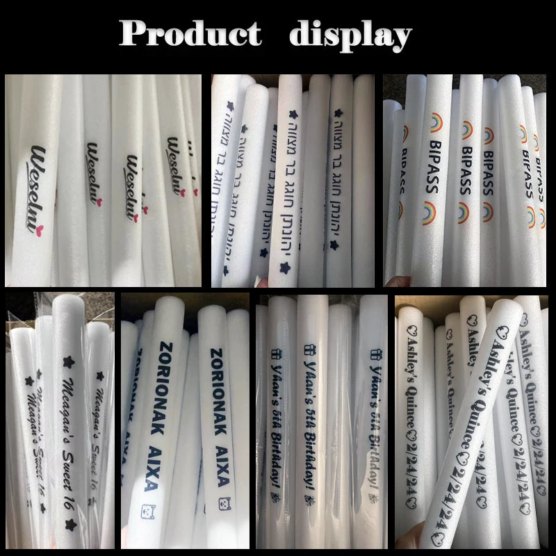 30Pcs RGB LED Glow Foam Tube Bulk