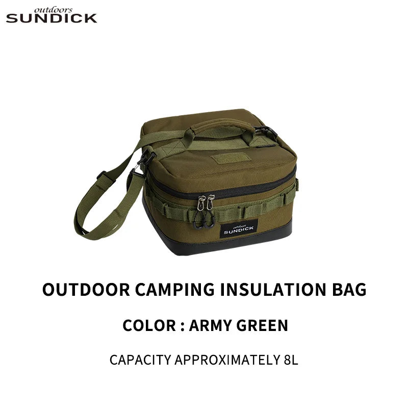 1 Black/Brown/Army Green/Camo Optional Camping Insulated Outdoor Camping Bowl Cup Storage Bag