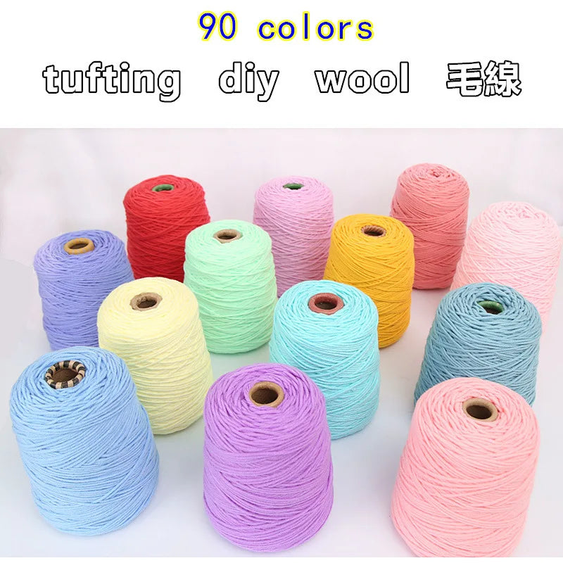 Hot Tufted Yarn Professional Yarn For Tufting Gun 8 Strands Cotton Yarn For 400g Diy Customized Rug Making Weaving Knitting Yarn