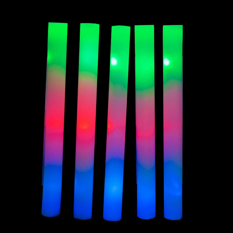 30Pcs RGB LED Glow Foam Tube Bulk