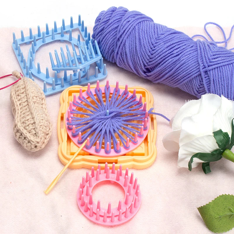 DIY Weaving Tools Square Weaver Yarn Weaver Yarn Weaver Ball Maker Practical Flower Net Square Weaver Plastic Knitter Tools New