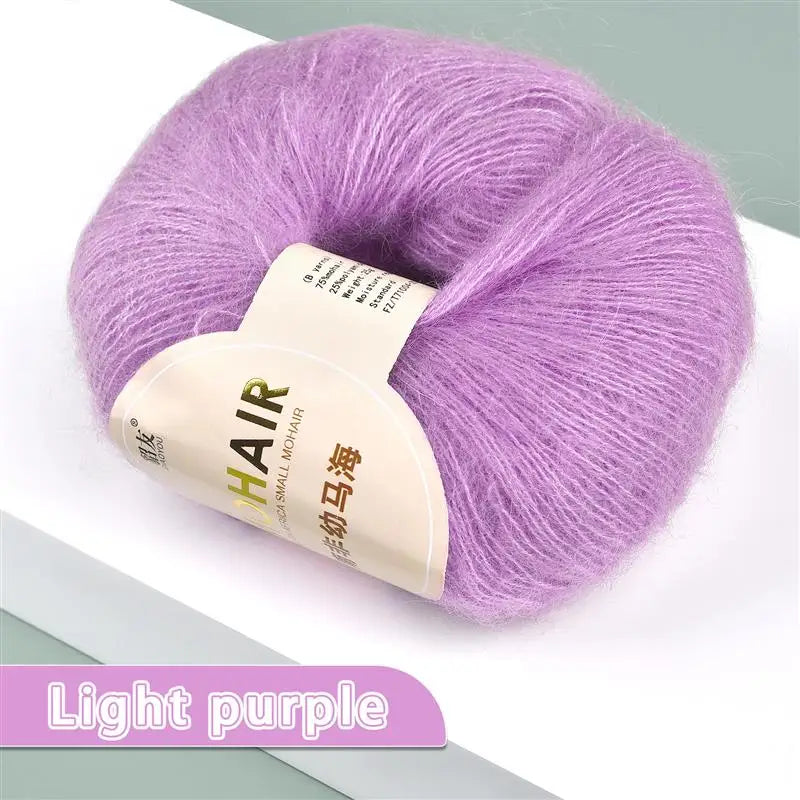 35colors 25g/Pc Mohair Yarn Extra Soft Warm Baby Wool Crochet Yarn For Hand Knitting Sweater Shawl Scarf DIY Material Supplies