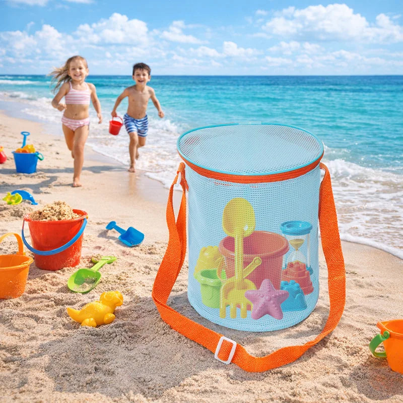 Net Yarn Shell Storage Bags Child Portable Beach Swimming Clothing Storage Bag Multifunctional Travel Storage Bag Cosmetic Bag