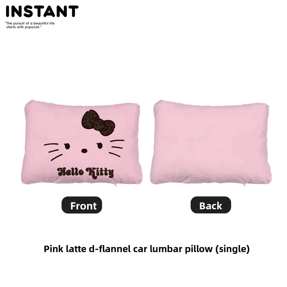 Hello Kitty Car Headrest Pillow Winter Warm Plush Doll Neck & Lumbar Support Cushion Adjustable Car Seat Pillow Seat Belt Cover