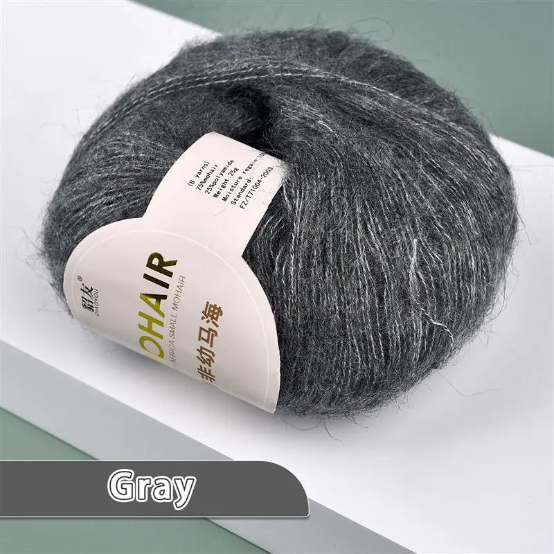 35colors 25g/Pc Mohair Yarn Extra Soft Warm Baby Wool Crochet Yarn For Hand Knitting Sweater Shawl Scarf DIY Material Supplies
