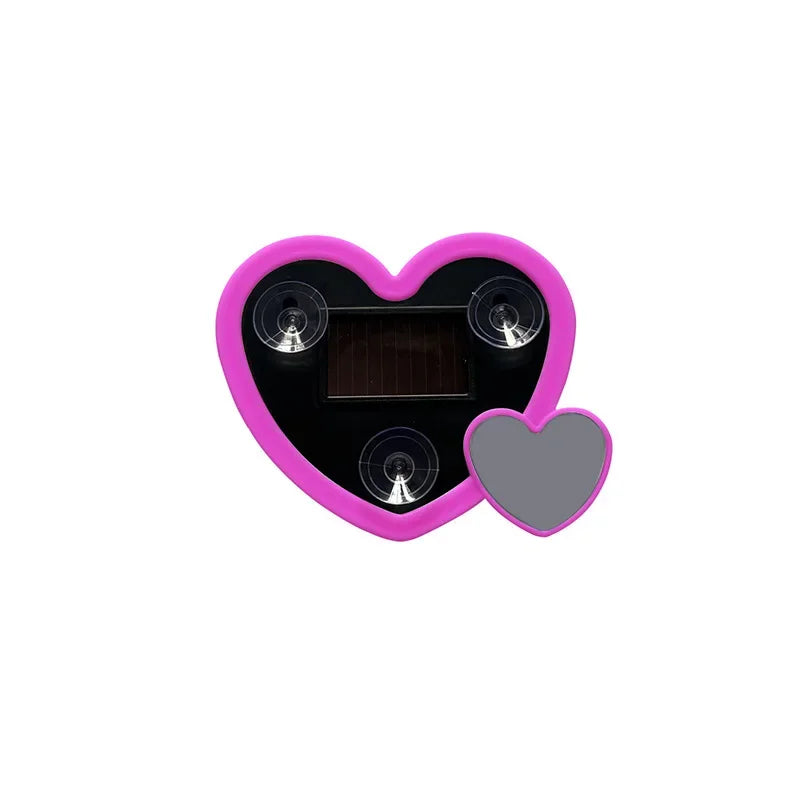 Cute Heart Shaped Neon Light Wireless Solar Powered Car Accessory