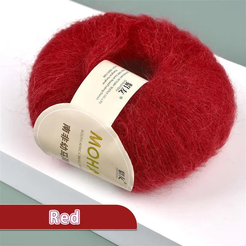 35colors 25g/Pc Mohair Yarn Extra Soft Warm Baby Wool Crochet Yarn For Hand Knitting Sweater Shawl Scarf DIY Material Supplies
