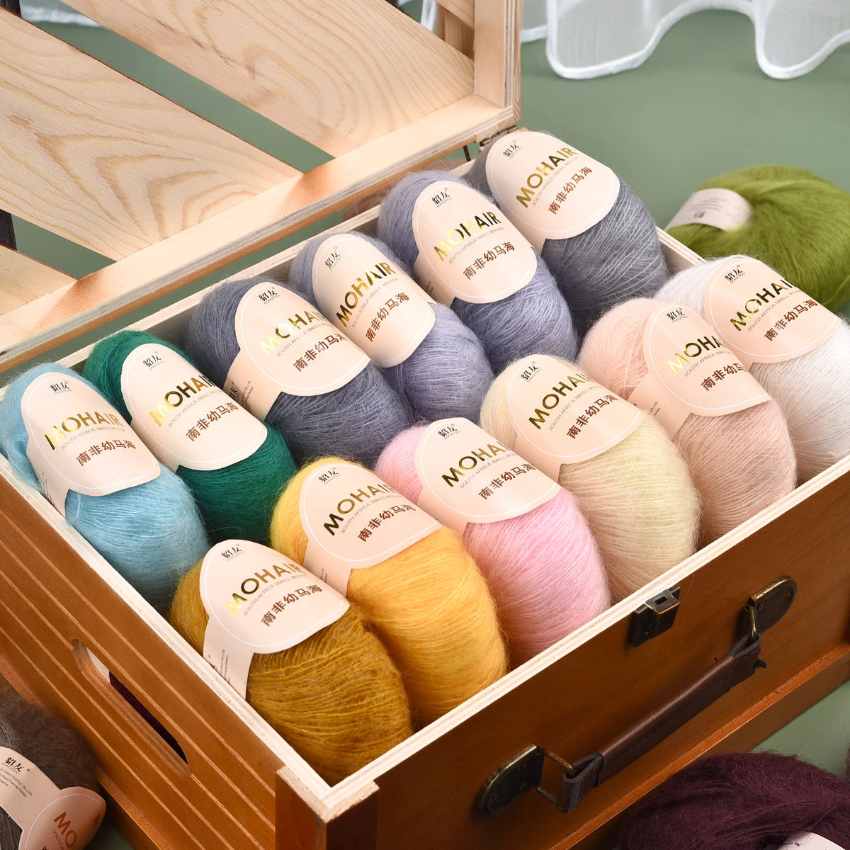 35colors 25g/Pc Mohair Yarn Extra Soft Warm Baby Wool Crochet Yarn For Hand Knitting Sweater Shawl Scarf DIY Material Supplies