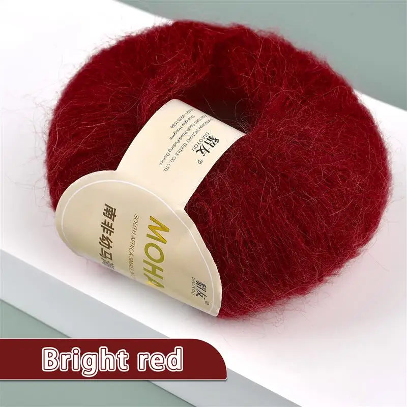 35colors 25g/Pc Mohair Yarn Extra Soft Warm Baby Wool Crochet Yarn For Hand Knitting Sweater Shawl Scarf DIY Material Supplies