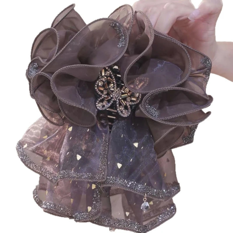 French Butterfly Claw Clip Ruffled Design