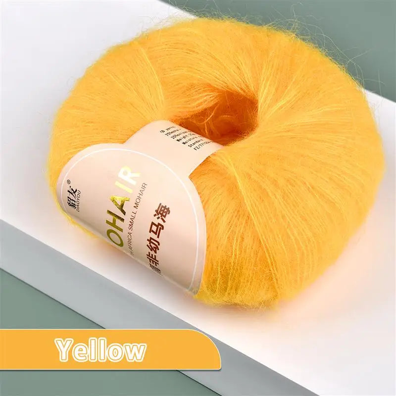 35colors 25g/Pc Mohair Yarn Extra Soft Warm Baby Wool Crochet Yarn For Hand Knitting Sweater Shawl Scarf DIY Material Supplies