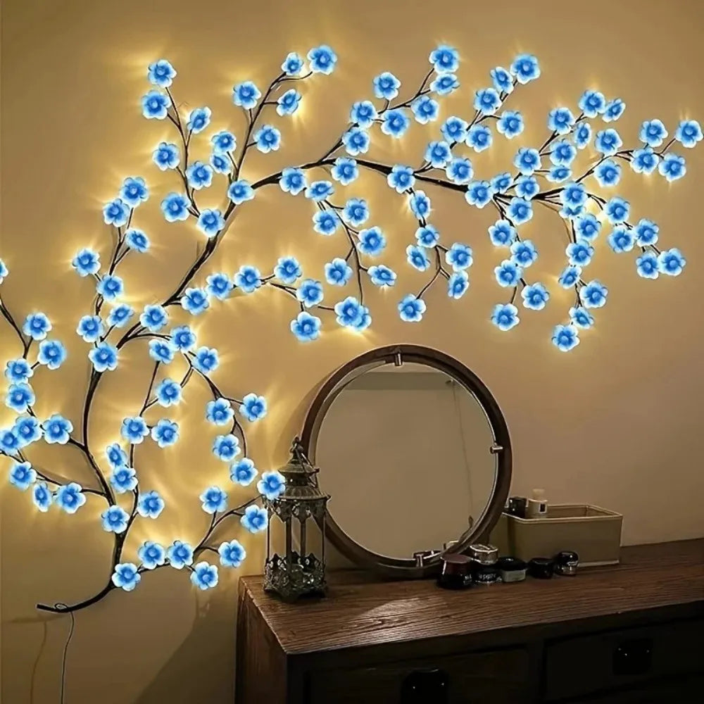 LED Cherry Blossom Tree Lights USB Powered Dimmable Lamp 1PC 72/96/144