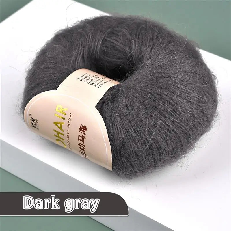 35colors 25g/Pc Mohair Yarn Extra Soft Warm Baby Wool Crochet Yarn For Hand Knitting Sweater Shawl Scarf DIY Material Supplies