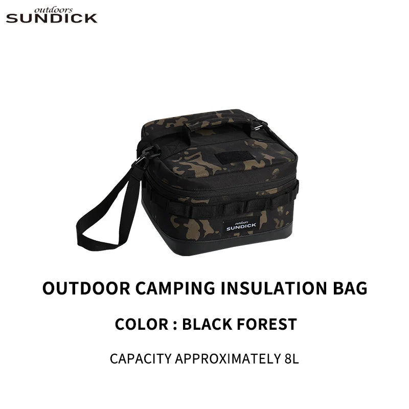 1 Black/Brown/Army Green/Camo Optional Camping Insulated Outdoor Camping Bowl Cup Storage Bag