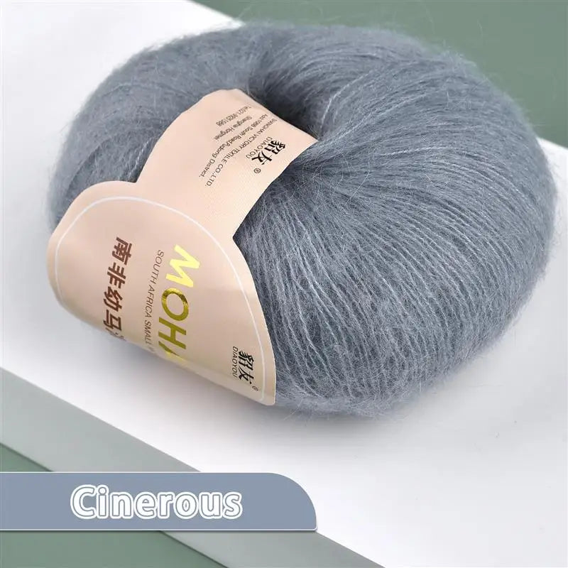 35colors 25g/Pc Mohair Yarn Extra Soft Warm Baby Wool Crochet Yarn For Hand Knitting Sweater Shawl Scarf DIY Material Supplies