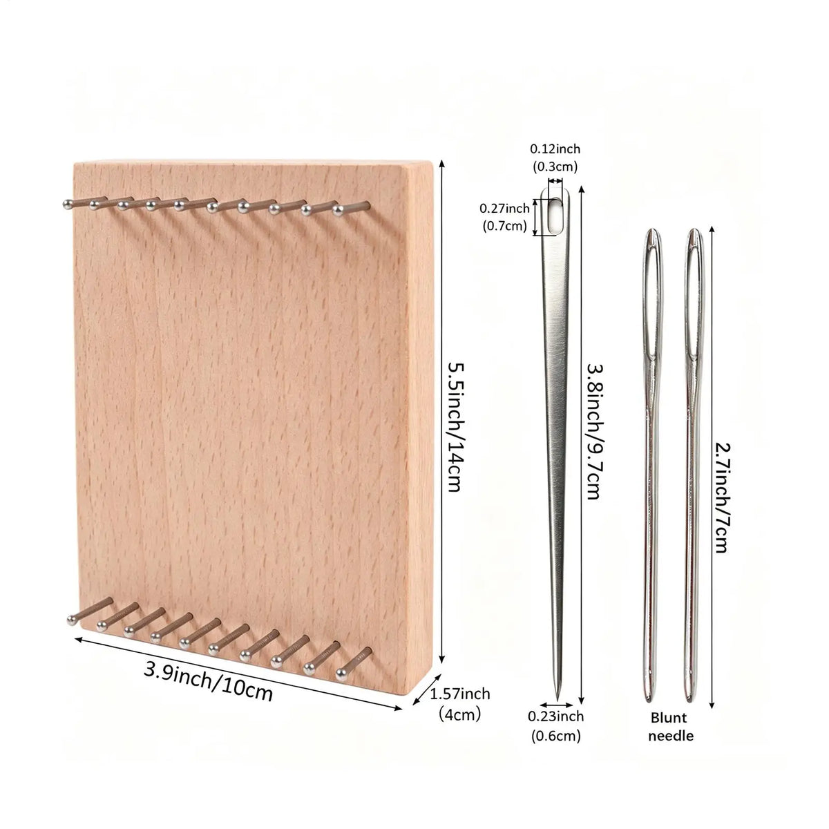 2pcs Mini Weaving Weaving Yarn Tool Standing DIY Weaving Chunky Knitting Board Portable Wooden Mini Knitting Board For Blanket