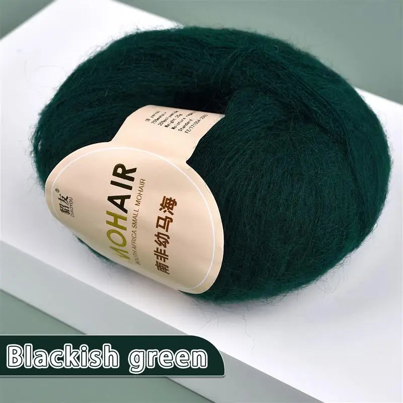 35colors 25g/Pc Mohair Yarn Extra Soft Warm Baby Wool Crochet Yarn For Hand Knitting Sweater Shawl Scarf DIY Material Supplies