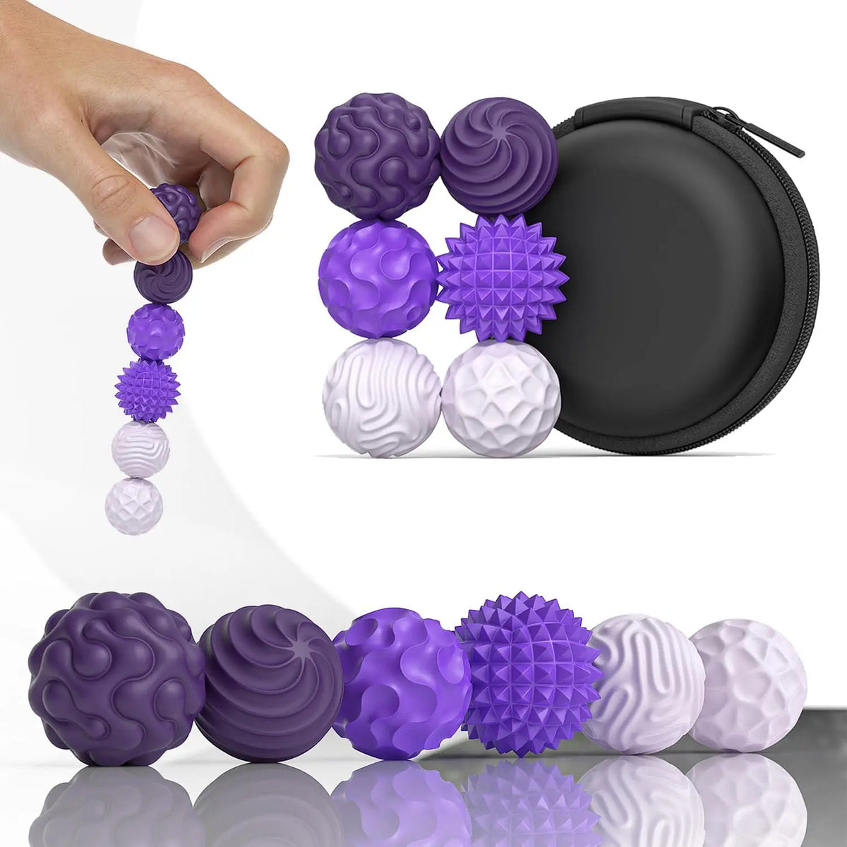 Silicone Magnetic Sensory Balls Fidget Toy Worry Balls Autism Calming Fidgeting Toys Anxiety Relief Stress Sensory Toy