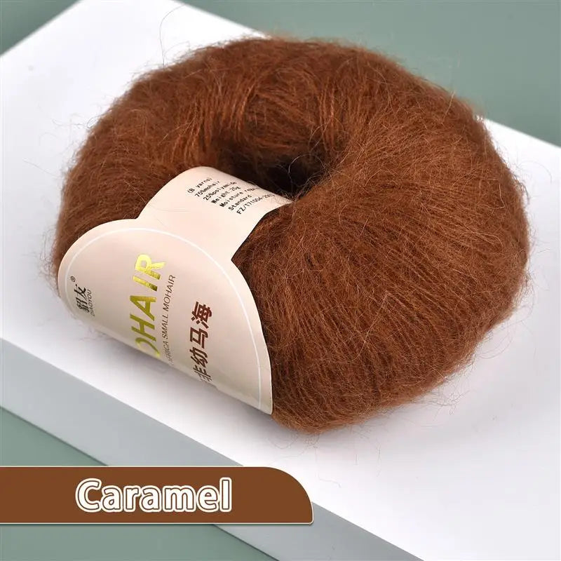 35colors 25g/Pc Mohair Yarn Extra Soft Warm Baby Wool Crochet Yarn For Hand Knitting Sweater Shawl Scarf DIY Material Supplies
