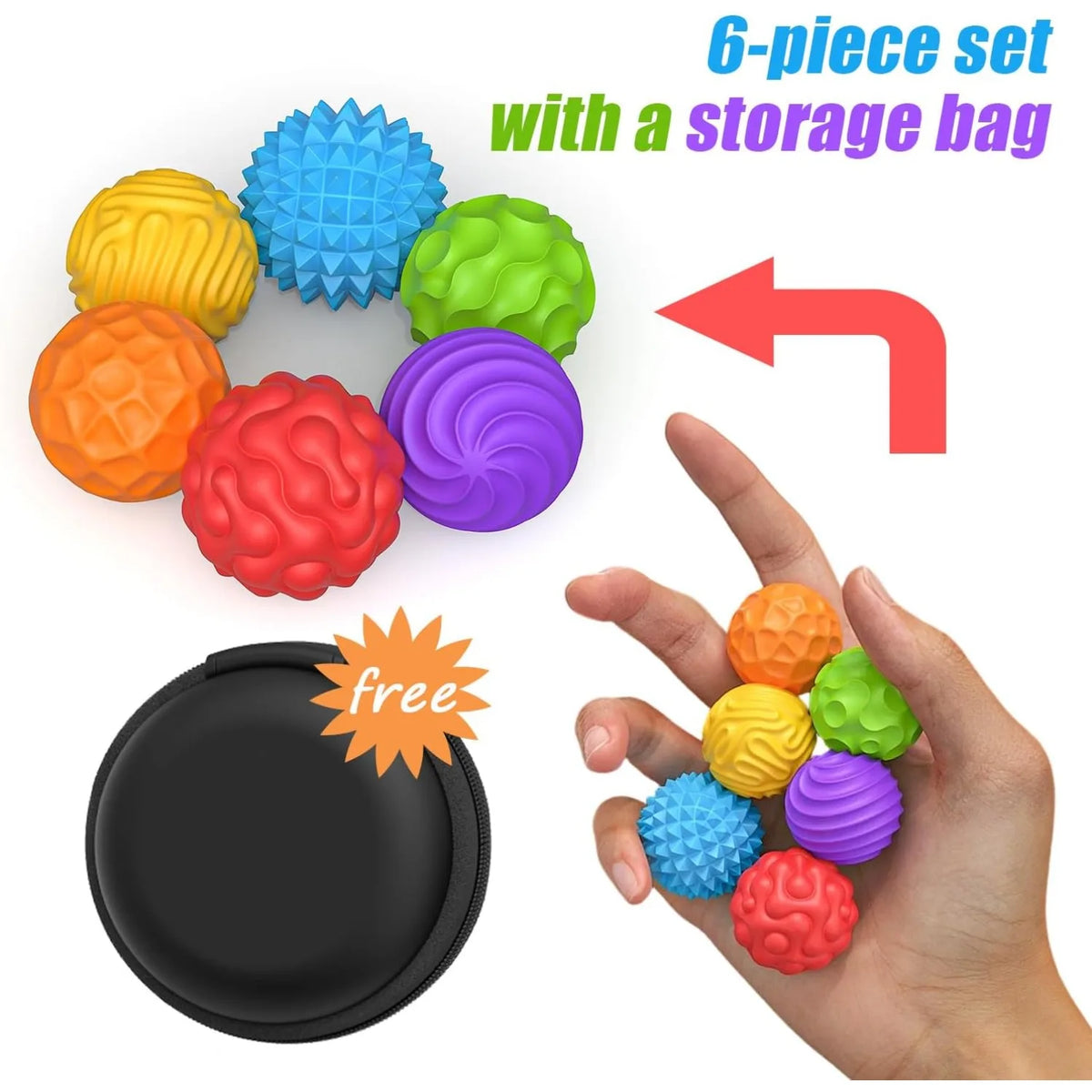 Silicone Magnetic Sensory Balls Fidget Toy Worry Balls Autism Calming Fidgeting Toys Anxiety Relief Stress Sensory Toy