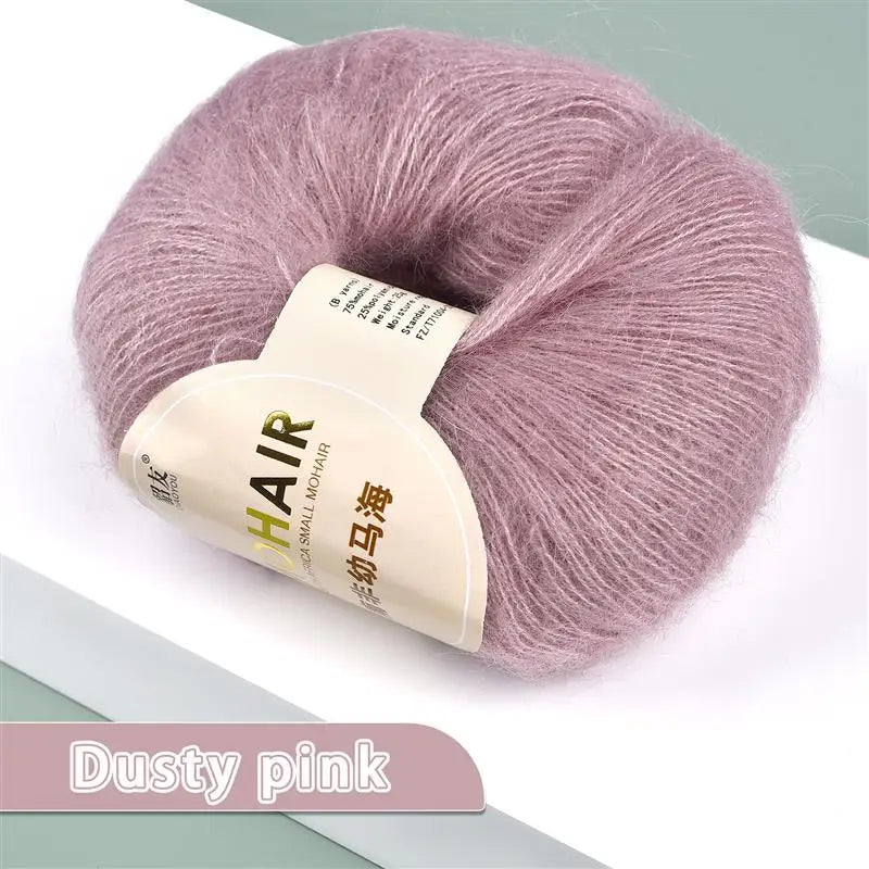 35colors 25g/Pc Mohair Yarn Extra Soft Warm Baby Wool Crochet Yarn For Hand Knitting Sweater Shawl Scarf DIY Material Supplies