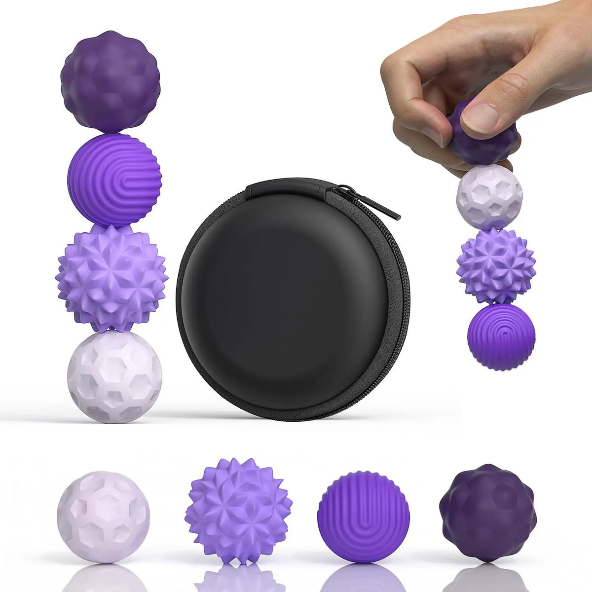 Silicone Magnetic Sensory Balls Fidget Toy Worry Balls Autism Calming Fidgeting Toys Anxiety Relief Stress Sensory Toy