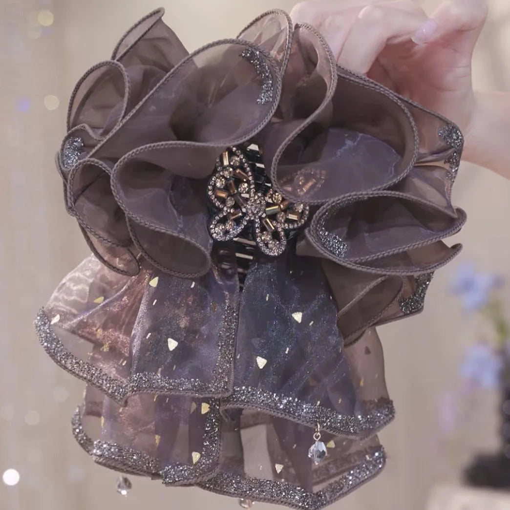 French Butterfly Claw Clip Ruffled Design
