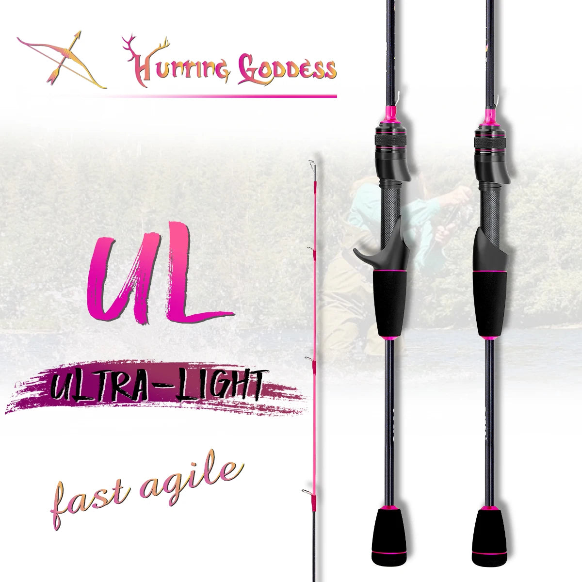 Hunting Goddess 1.35/1.5/1.68/1.8m 5 Feet UL Supper Light Pink