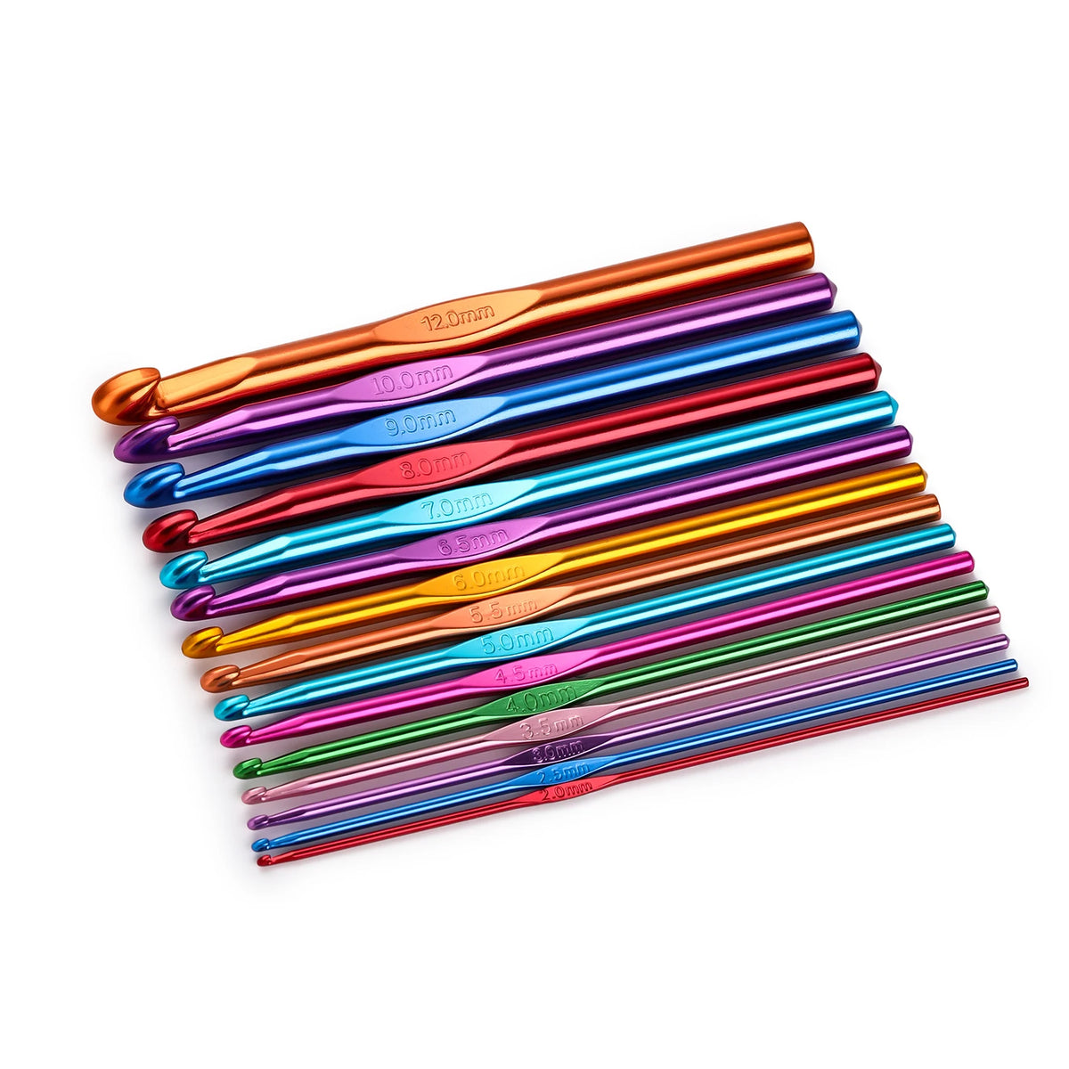 6/12/15pcs Handle Crochet Hook Random Color Aluminum Knitting Needles Single Head Knitting Yarn Crafts DIY Apparel Needles